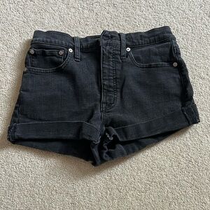 Madewell black denim shorts